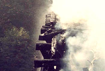 Burning trestle